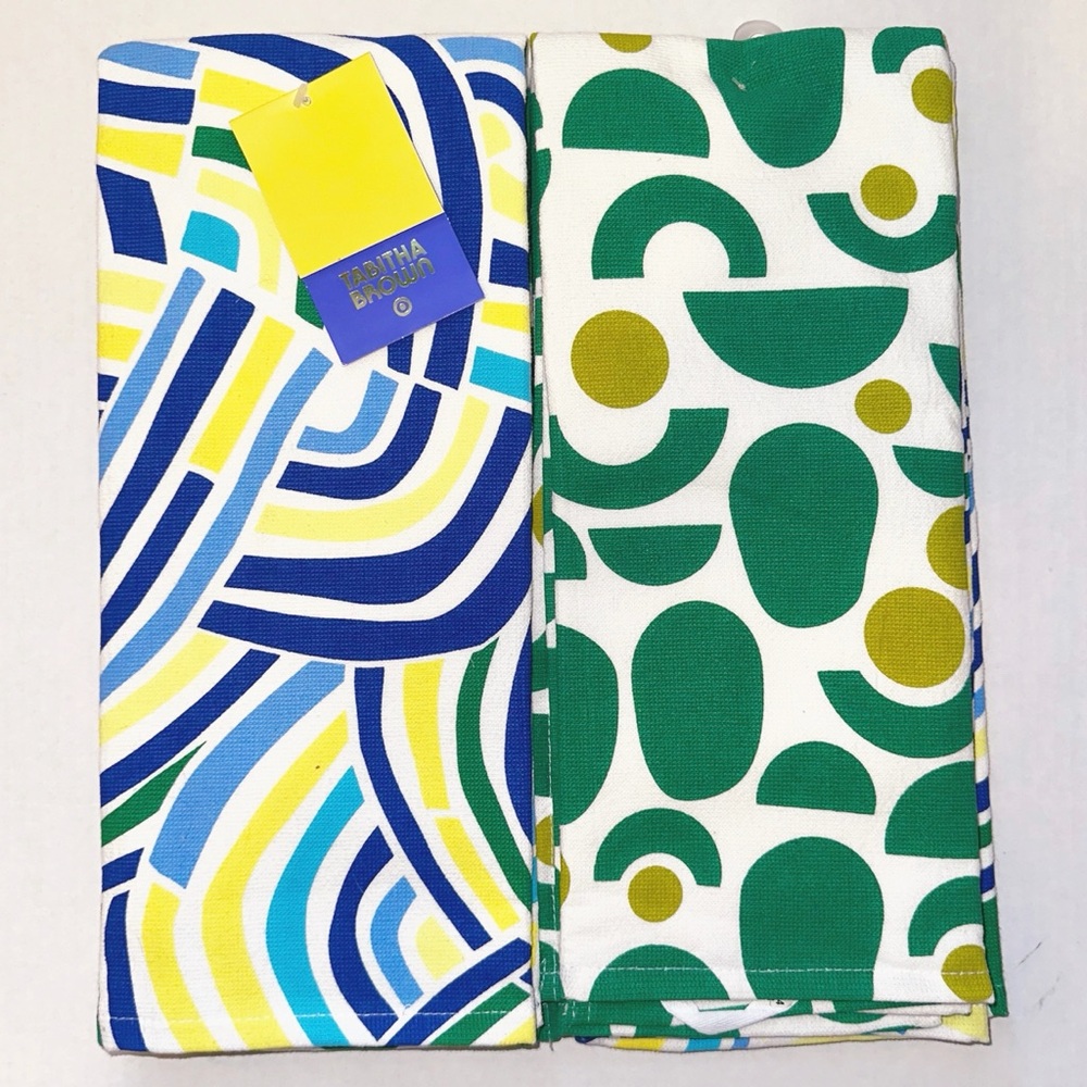 NEW with Tags - 4 Tabitha Brown x Target Kitchen Dish Towels - Wavy and Avacado